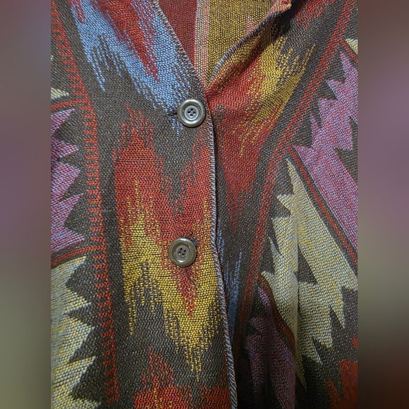 Multicolor Geometric Pattern Cape - Picture 2 of 5